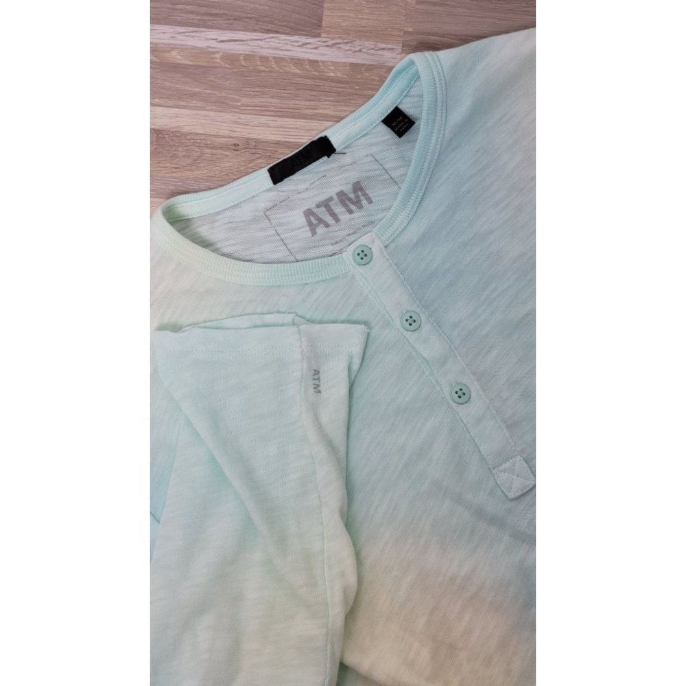 NWOT ATM Multi-colored Women's Destroyed Long Sleeve T-Shirt, Size Medium